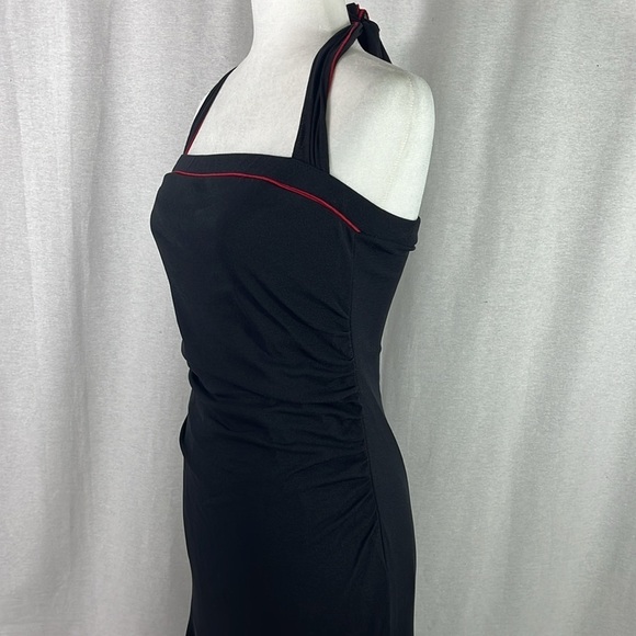Vintage Y2K Speechless Black Handkerchief Halter Dress Womens M Dark Romantic - Picture 3 of 10
